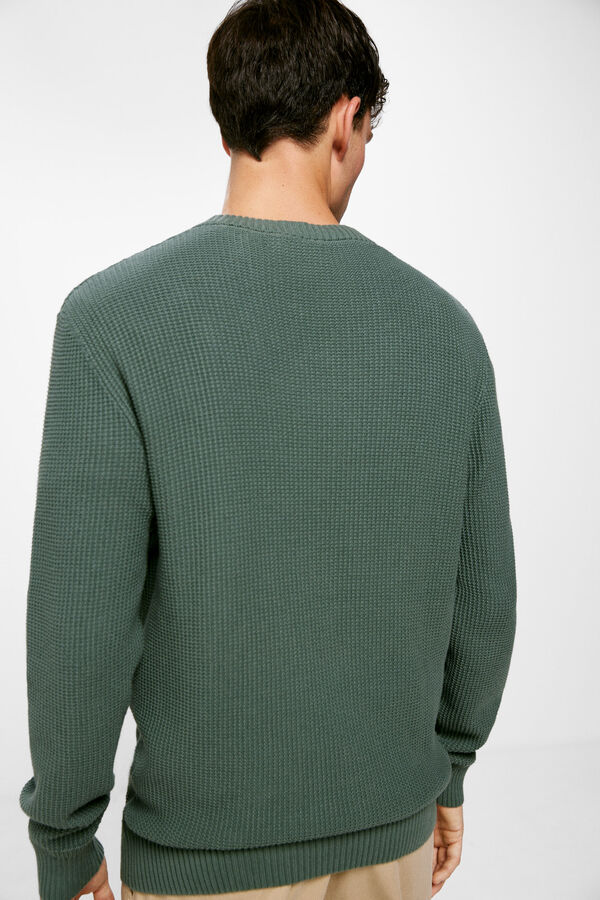 Springfield Plain textured jumper green