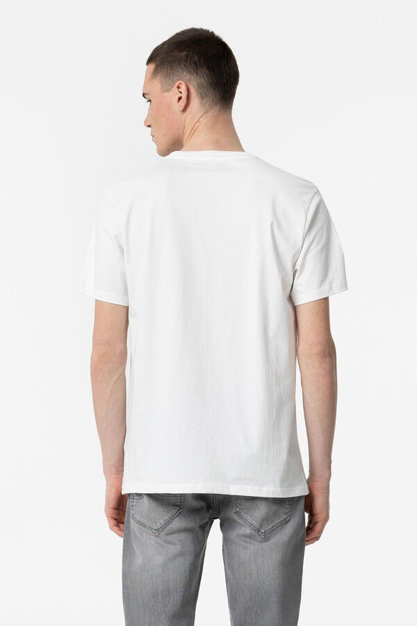 Springfield Camiseta con Estampado Frontal blanco
