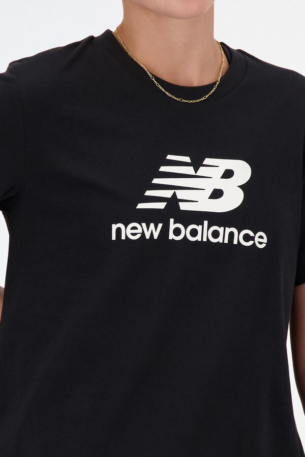 New Balance Camiseta New Balance Jersey Stacked Logo negro