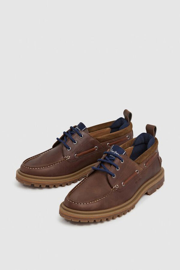 Pepe Jeans  Zapatillos casuales de piel tostado