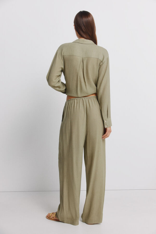 Springfield Wide long trousers beige