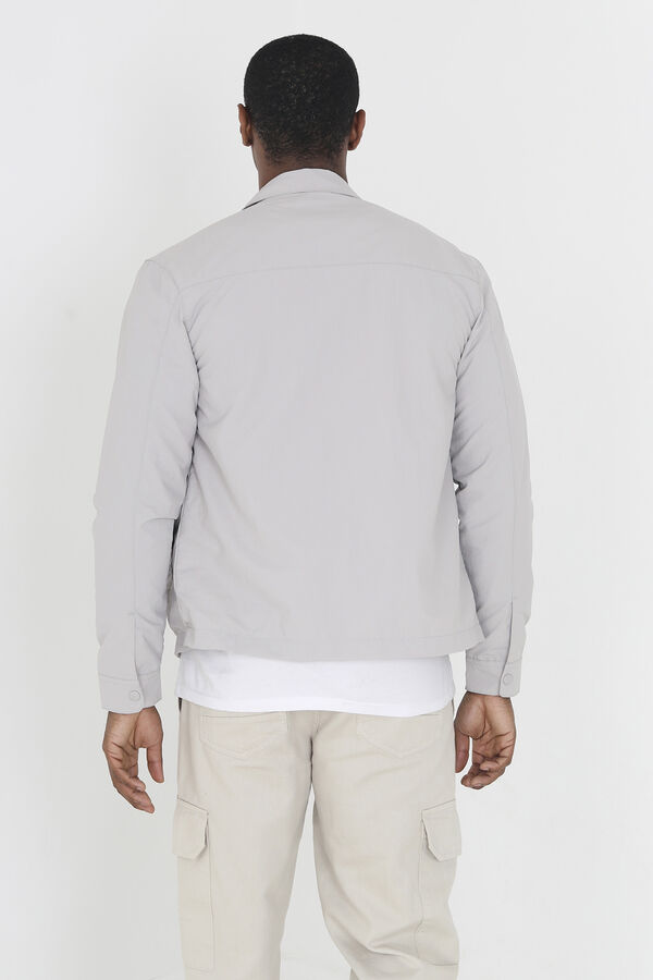 Springfield Hemdjacke mit Reißverschluss grau