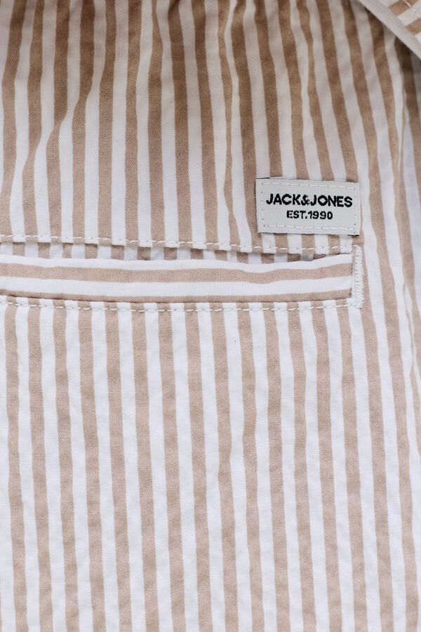 Jack & Jones Striped seersucker Bermuda shorts nude