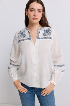 Springfield Embroidered long sleeve blouse