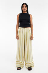 Topshop Pantal&oacute;n estampado de cord&oacute;n verde