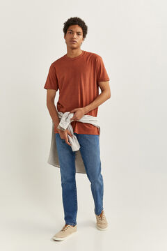 Springfield T-SHIRT MANGA CURTA TEXTURADA bordeaux