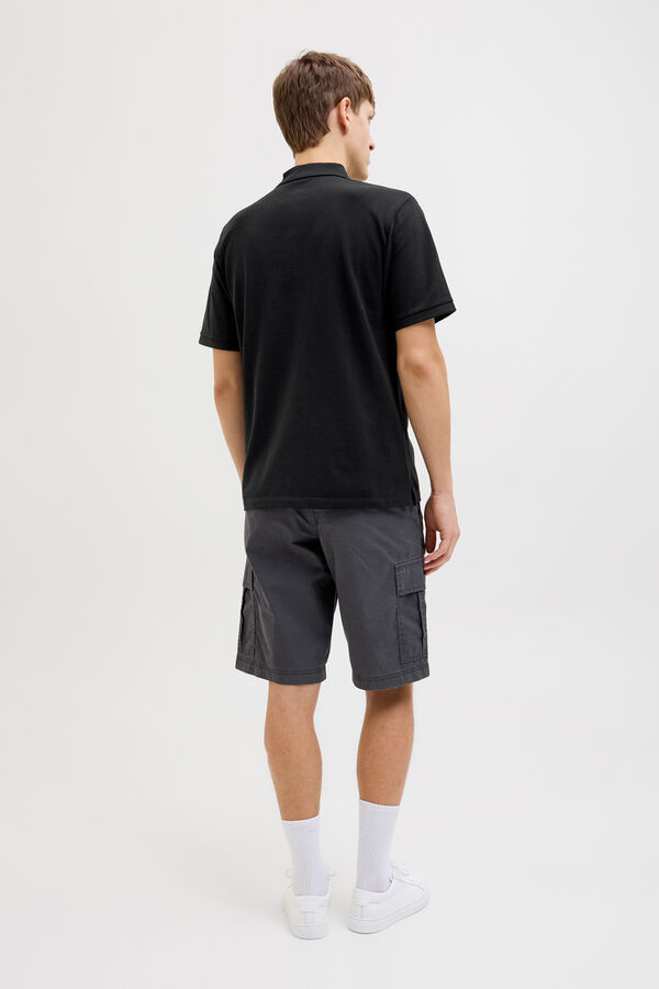 JJ REBEL Regular fit polo shirt Crna