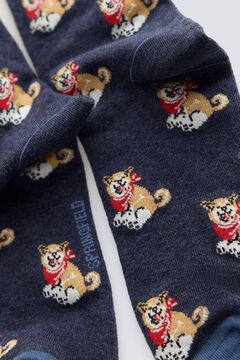 Springfield Cotton dog print socks
