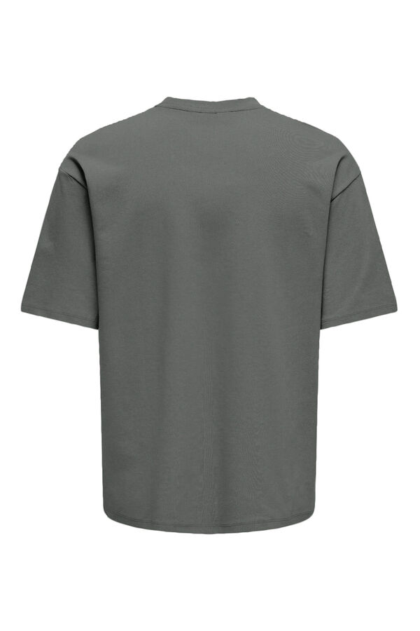 Only & Sons Camiseta oversized manga corta gris