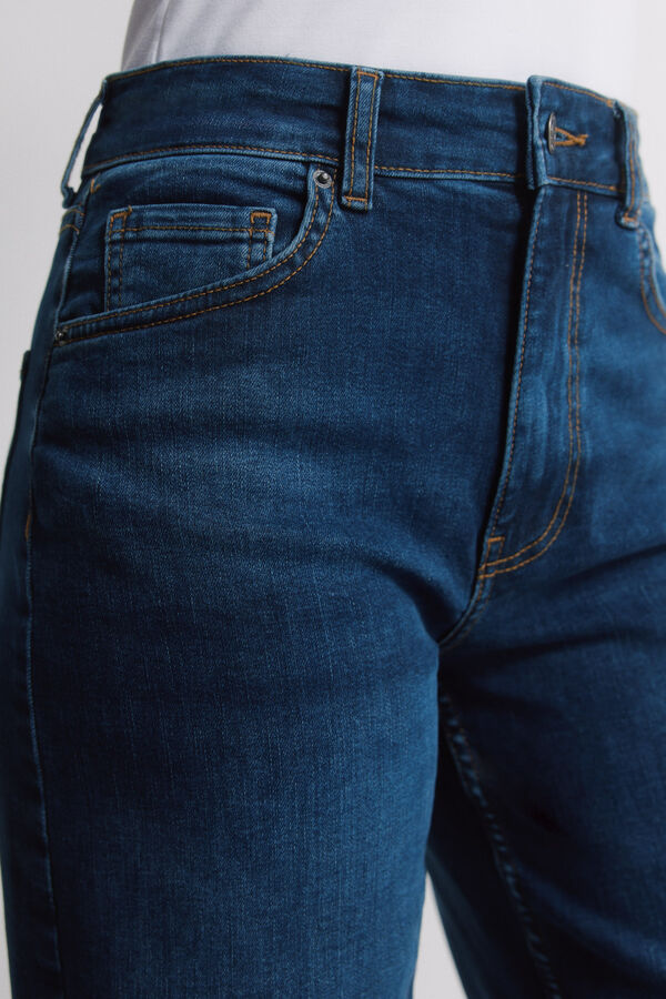 Springfield Wide high-rise jeans blue