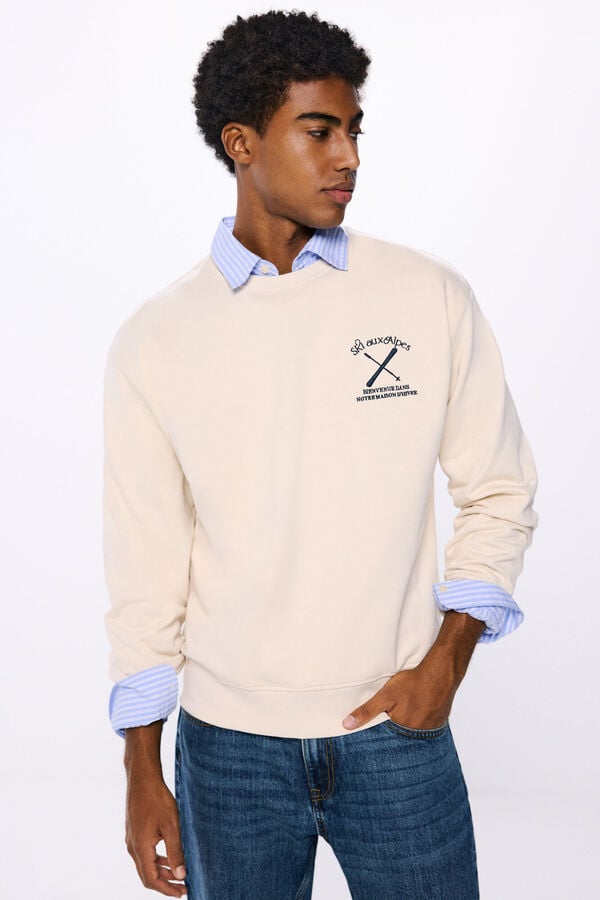 Springfield Alpine ski sweatshirt natural