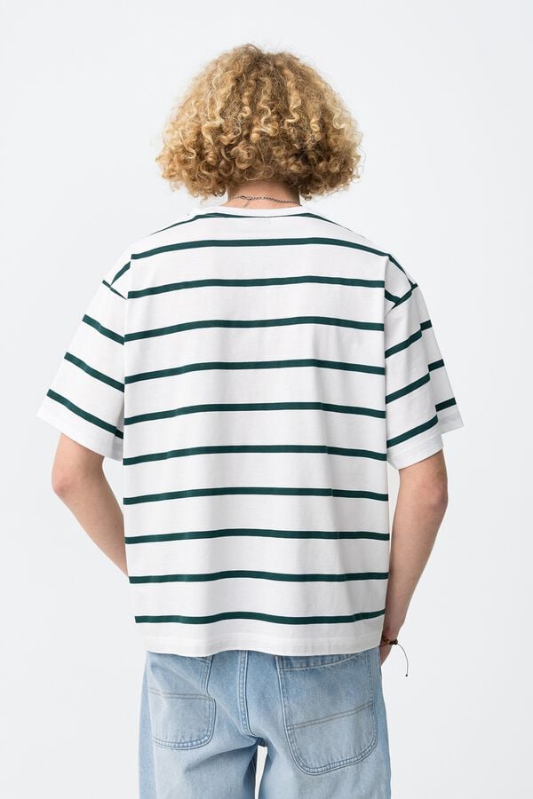 Tiffosi Young Camiseta rayas relaxed white