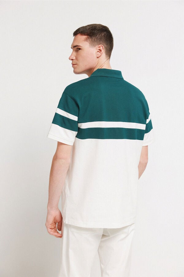 Springfield Piqu&eacute; regular fit polo shirt green