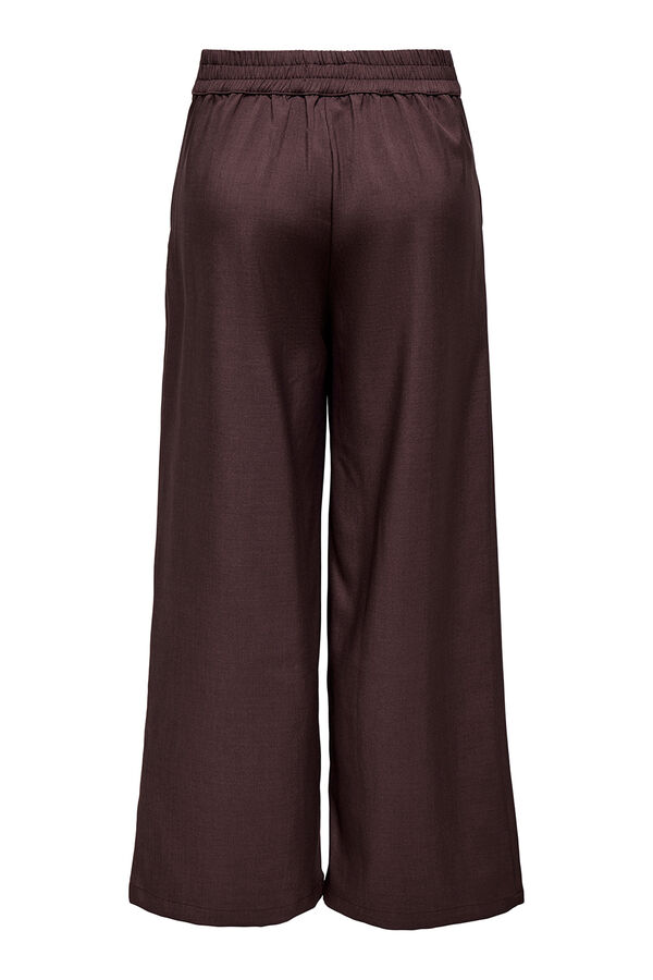 JDY Weite, flie&szlig;end Hose Rot