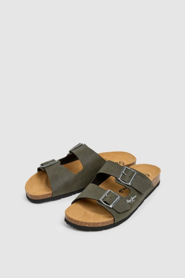 Pepe Jeans Double buckle anatomical sandals printed