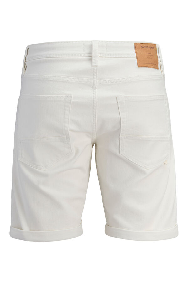 Jack & Jones Regular turn-up Bermuda shorts white