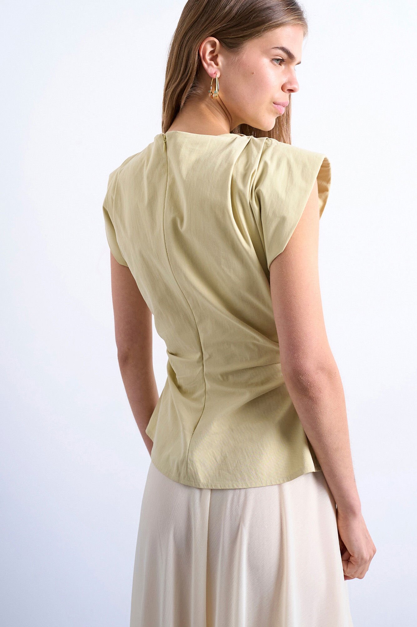 Topshop Top sin mangas estructurado