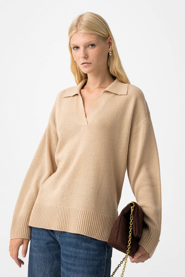 Tiffosi Jersey Relaxed con Cuello nude