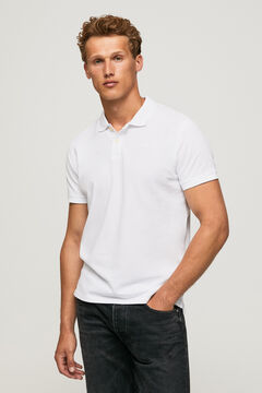Springfield Men's short-sleeved polo shirt. blanc