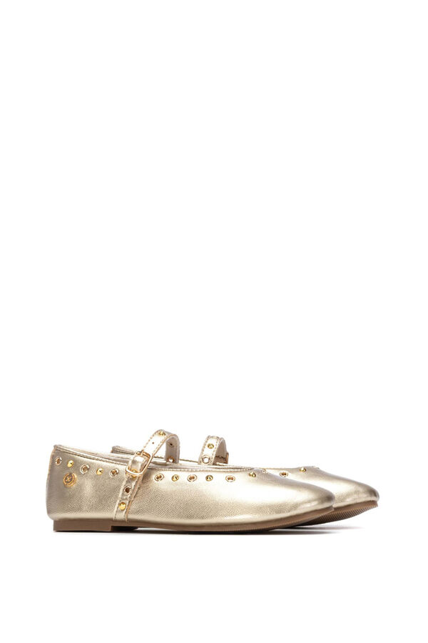 XTI Kids Bailarina metalizada hebilla amarillo