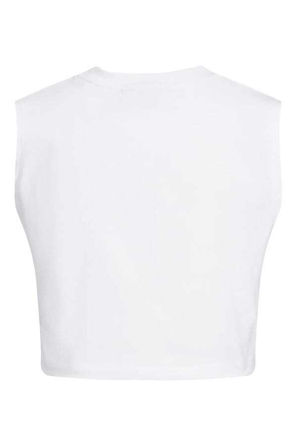 Springfield Camiseta crop básica blanco