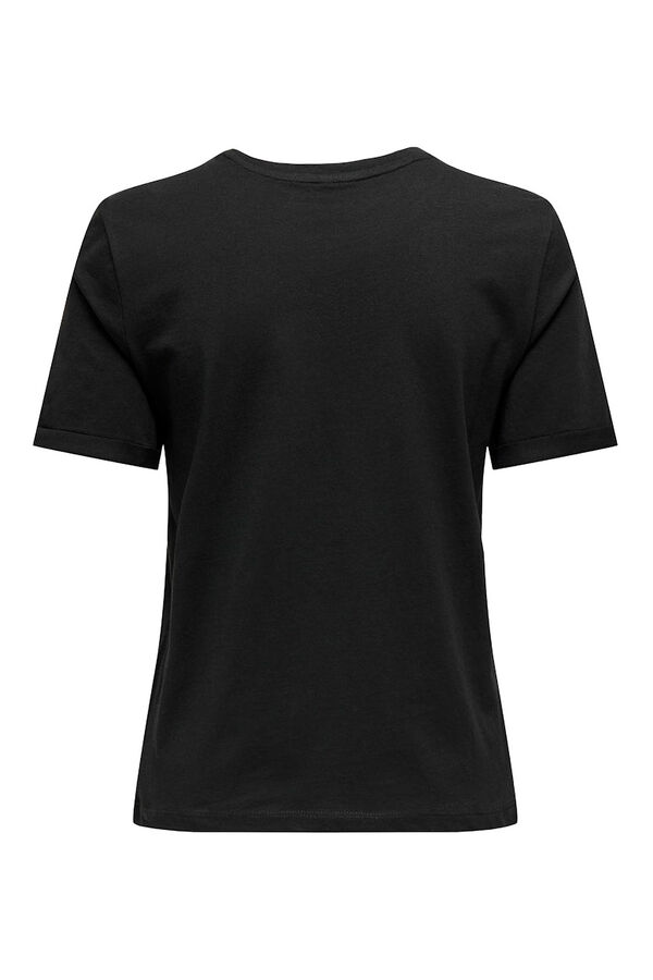 Only Camiseta texto frontal negro
