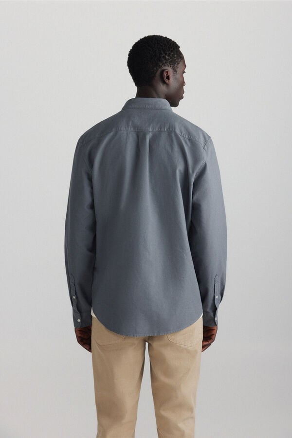 Springfield Garment-dyed oxford shirt blue