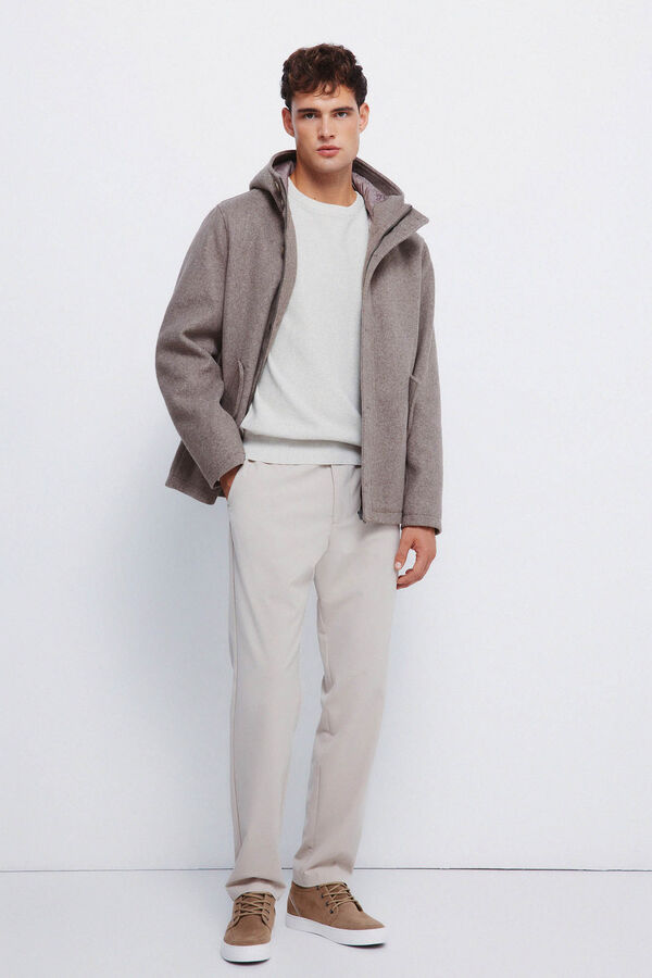 Springfield Short wool -effect parka nude