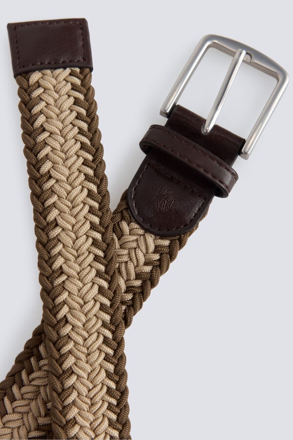 Springfield Multicoloured braided belt nude