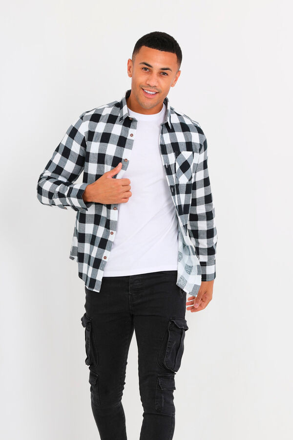Springfield Checked flannel shirt natural