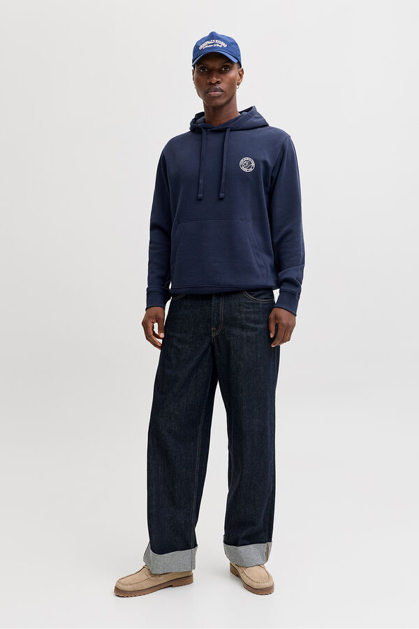 Jack & Jones Sudadera con capucha relaxed azul
