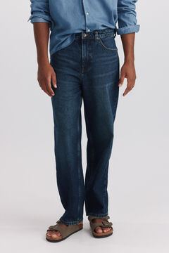 Springfield Dark wash wide leg jeans