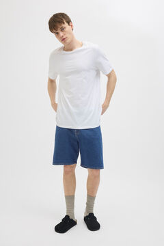 JJ REBEL Locker geschnittene Denim Bermudashorts