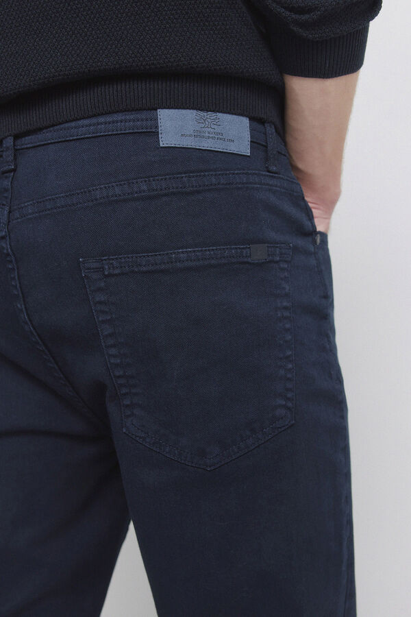 Springfield Pantal&oacute;n 5 bolsillos lavado slim fit azul