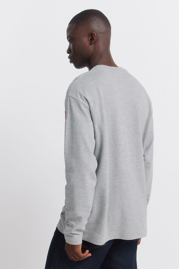 Springfield Majica od pikea dugih rukava Siva