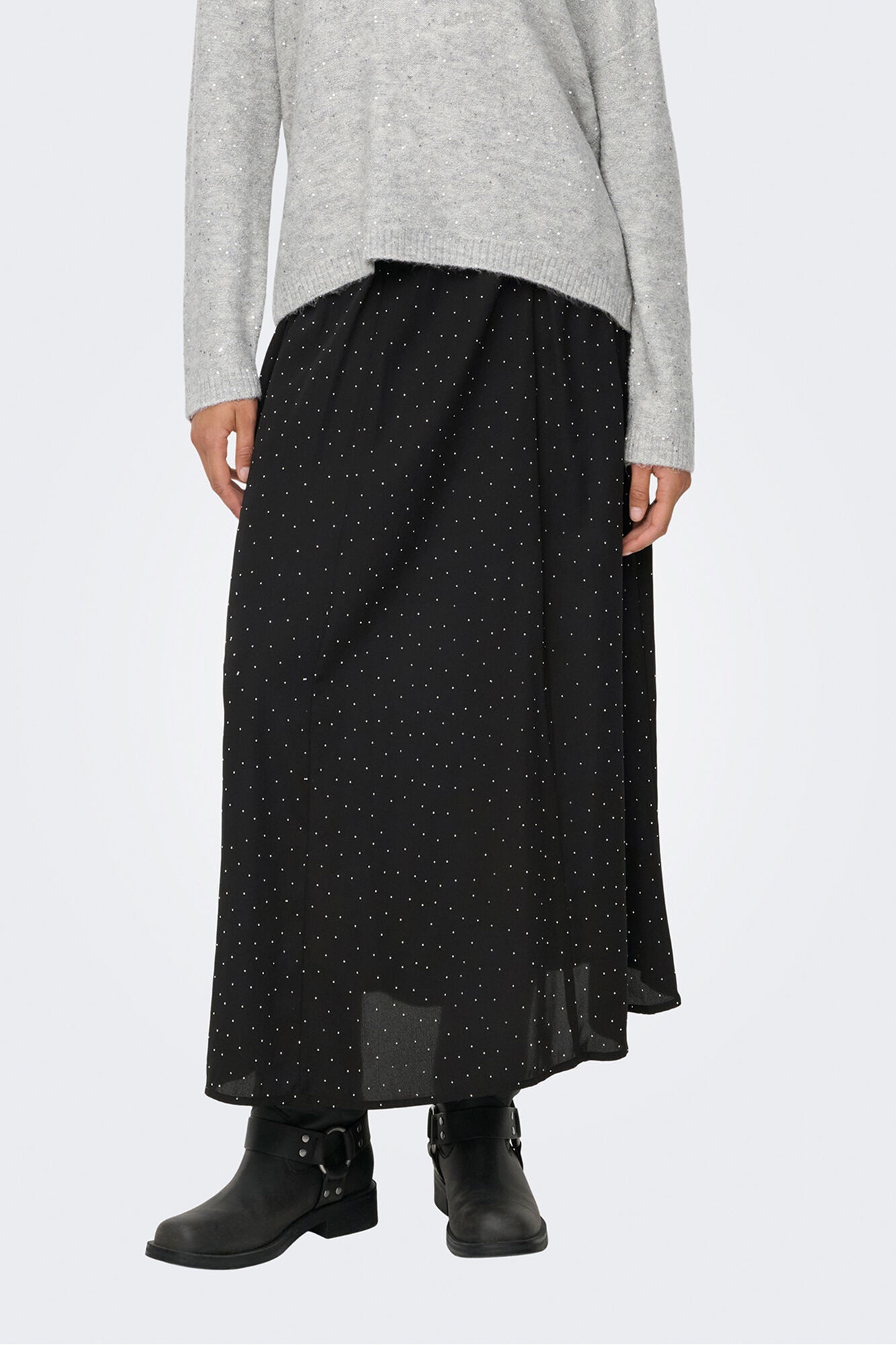 Only Falda larga glitter