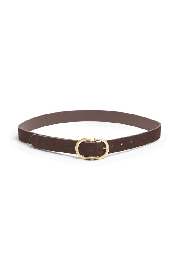 Pieces Buckle belt brown