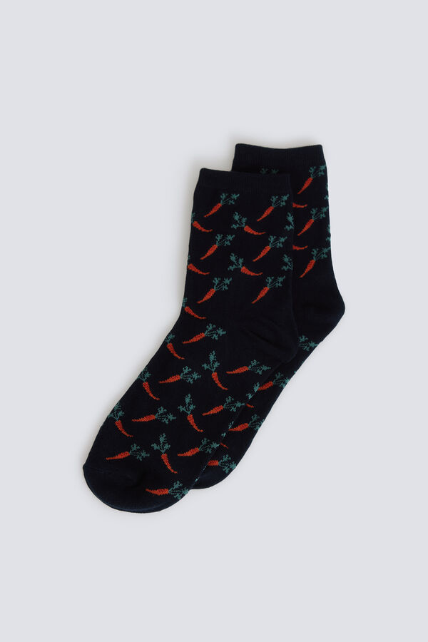 Springfield Duge čarape sa &scaron;argarepama Plava