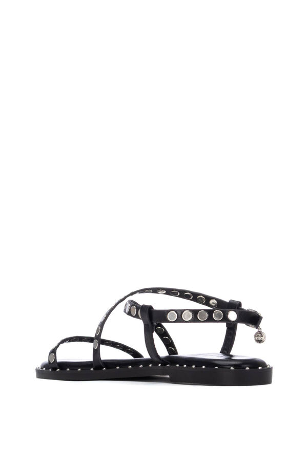 XTI Strappy studded sandal black