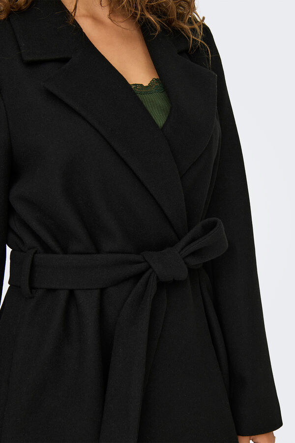 Only Long cloth coat black