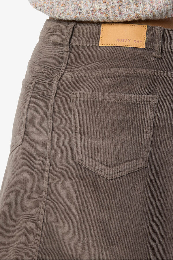 Noisy May Corduroy buttons corduroy miniskirt Siva