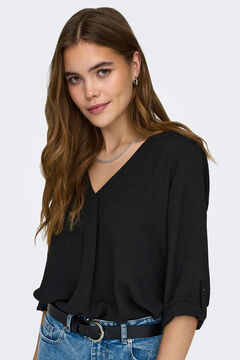Springfield 3/4-length sleeve blouse black
