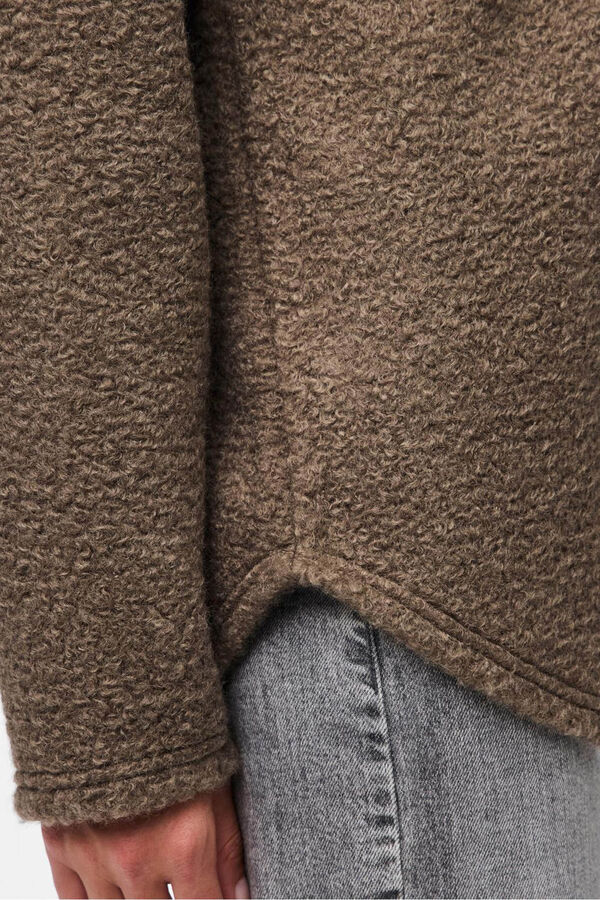 Pieces Sobrecamisa Teddy com bolsos cinzento