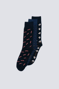 Springfield Pack of 3 socks with eggs, dots and bacon