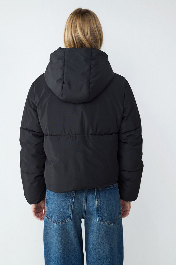 Balmohk Abrigo acolchado capucha negro