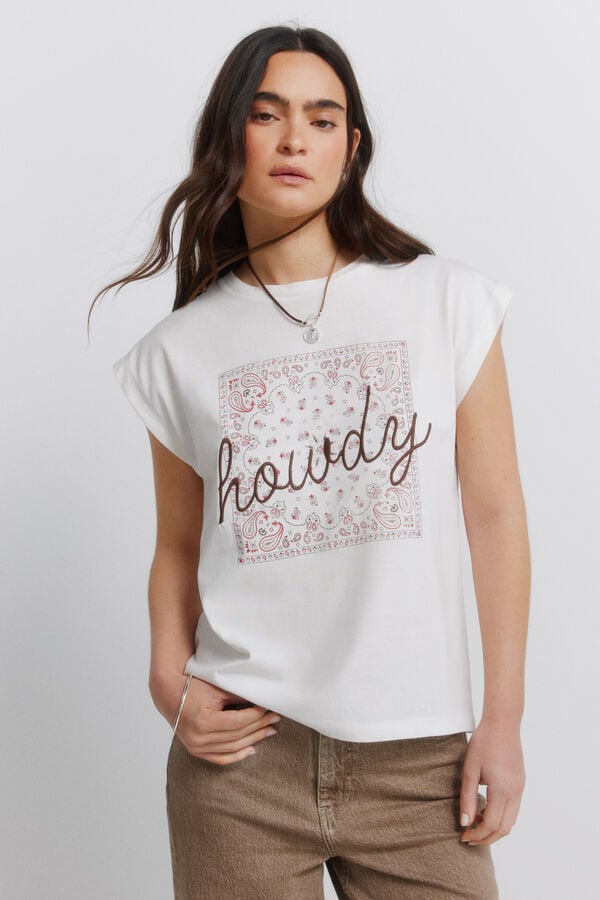 Springfield Bandana cotton T-shirt printed