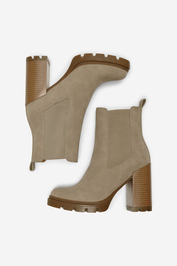 Only Botines de tac&oacute;n tipo chelsea gris