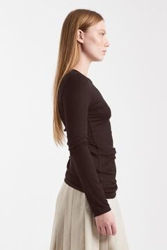 Topshop Top canal&eacute; fruncido