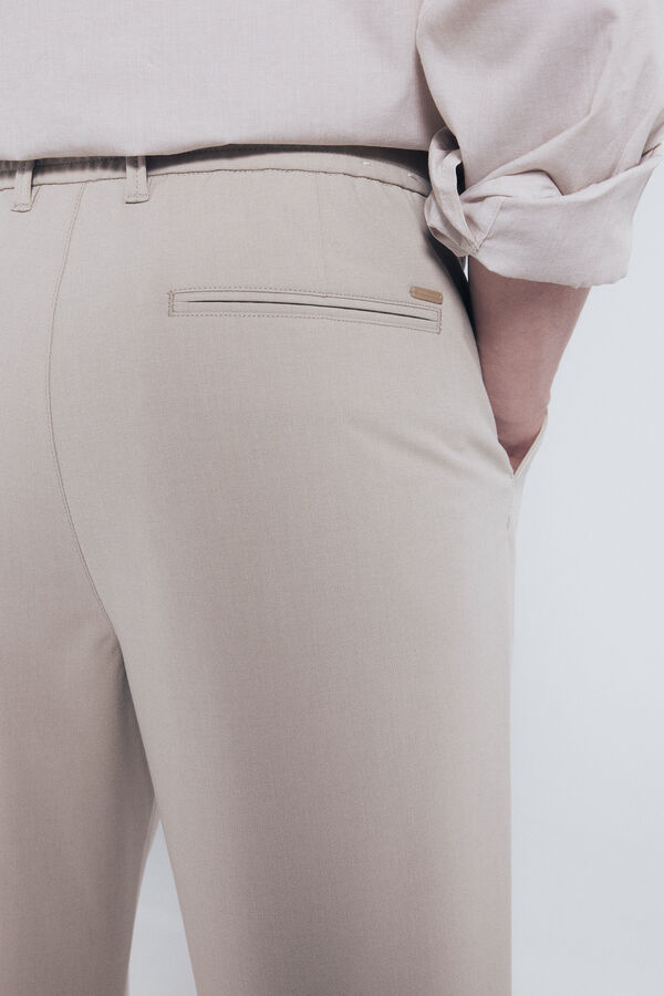 Springfield Paul structured chinos trousers nude
