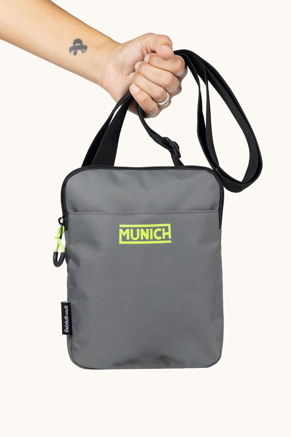 Munich Schmale Umhängetasche Grau